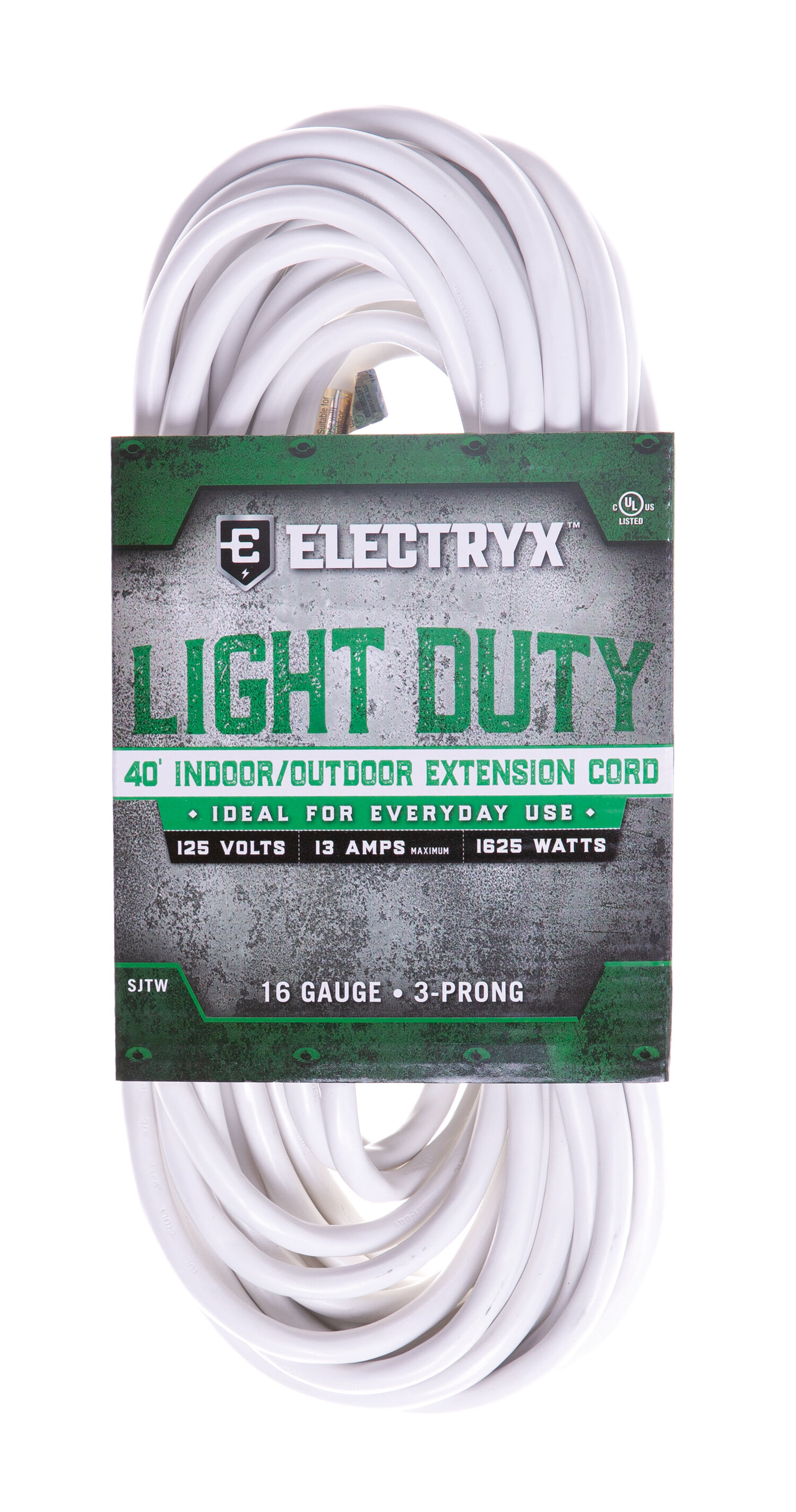 40-Ft 16-Ga Light Duty Extension Cord in White