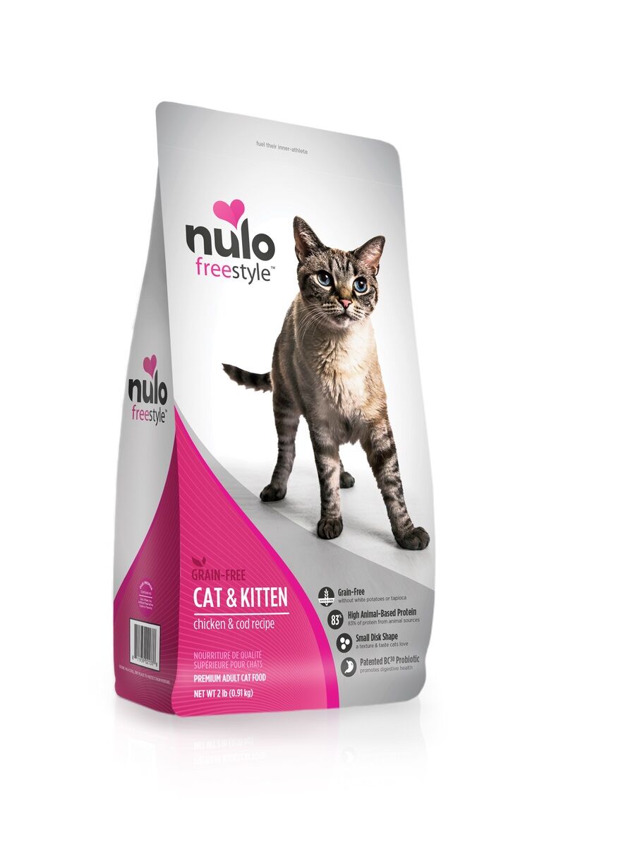 Nulo FreeStyle Cat & Kitten Grain-Free Chicken & Cod Dry food, 2-Lb Bag
