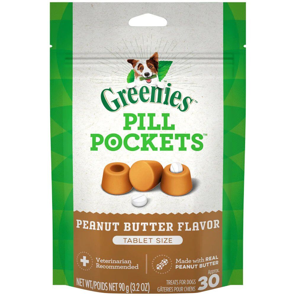 Pill Pockets™, Peanut Butter Flavor Tablet for Dogs, 30-Ct