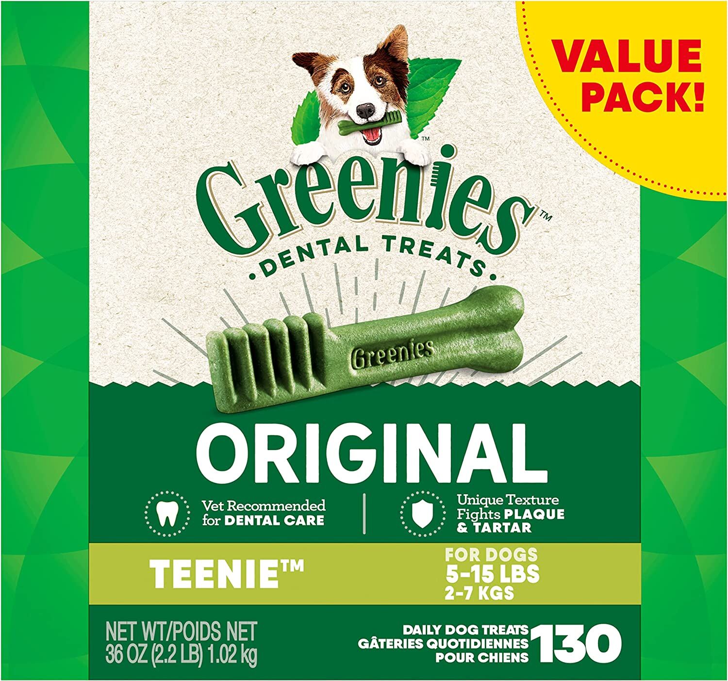 Greenies™ Dental Treats, Original, Teenie Dog, 130-Ct