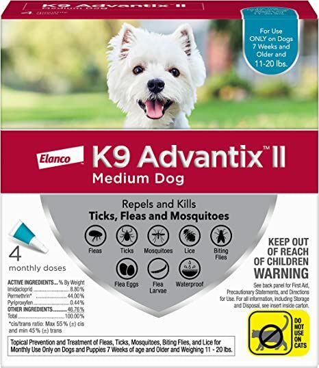 Flea & Tick Prevention for Medium Dogs, 4-Pk