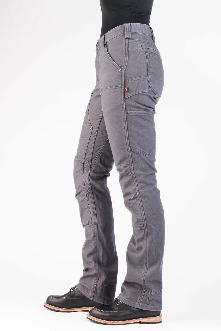 Women's Britt Utility Stretch Double Front Canvas Pant in Grey