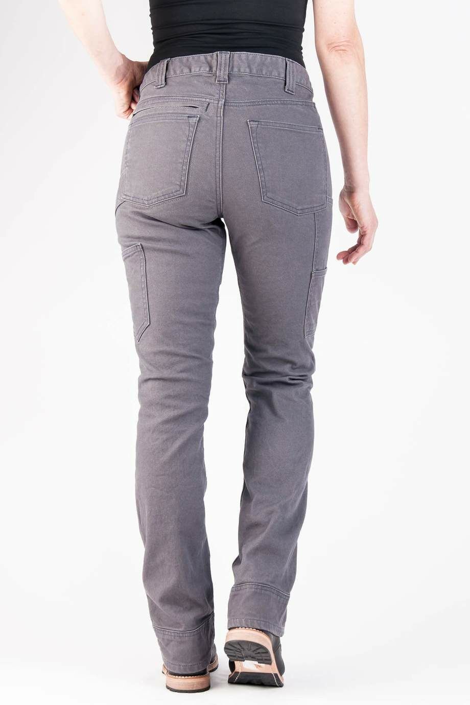 Women's Britt Utility Stretch Double Front Canvas Pant in Grey