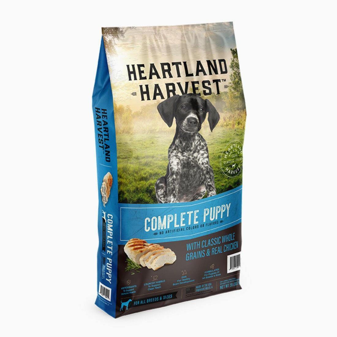Heartland Harvest Complete Puppy with Classic Whole Grains & Real Chicken Dog Food, 20-Lb