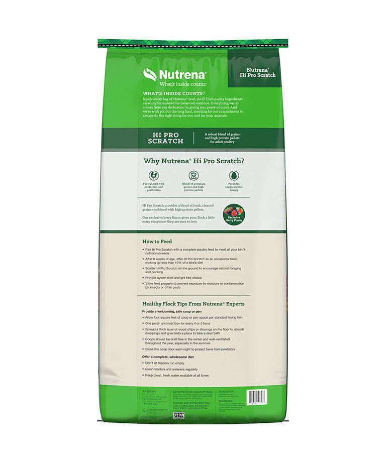 Nutrena Hi Pro Scratch Grains, 50-Lb