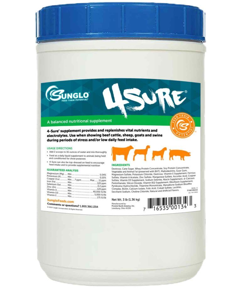 Sunglo 4-Sure Supplement Jar, 3-Lb