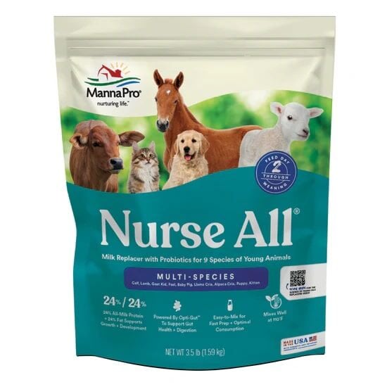 Manna Pro Nurse All Multi-Species Milk Replacer, 3.5-Lb
