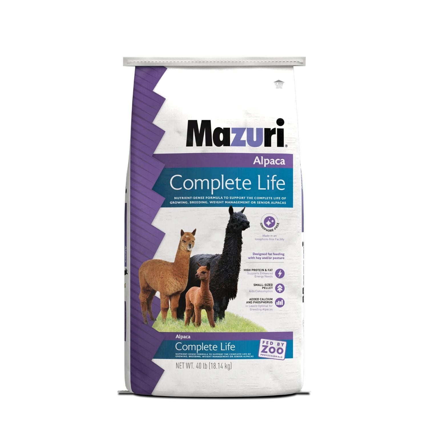 Mazuri Alpaca Complete Life Feed, 40-Lb
