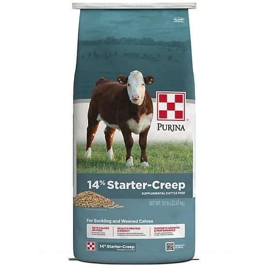 Purina 14% Cattle Starter-Creep Feed, 50-Lb