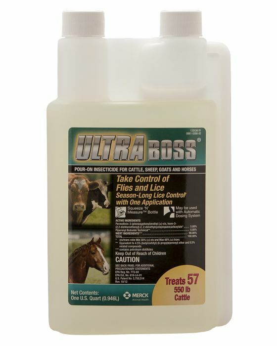 Merck UltraBoss Pour On Insecticide For Livestock- 30 oz