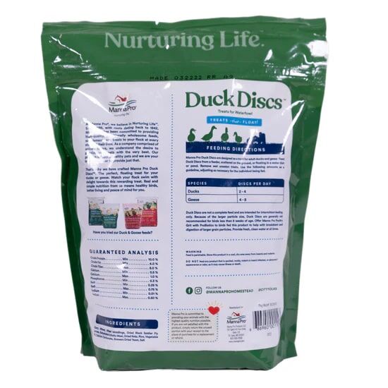 Manna Pro Duck Discs Treats For Waterfowl, 1-Lb