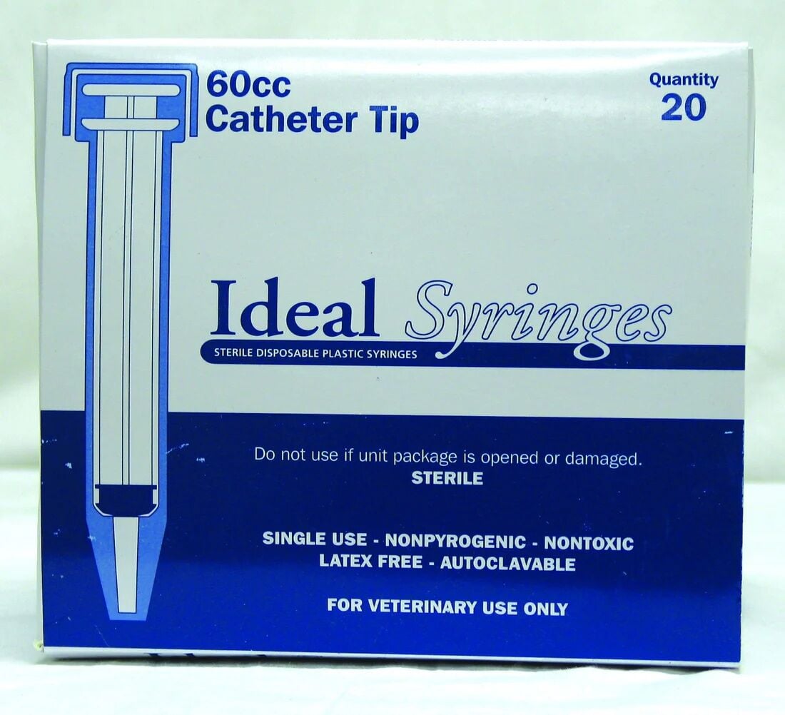 Neogen Ideal Catheter Tip Syringes, 60-cc, 20-Pk