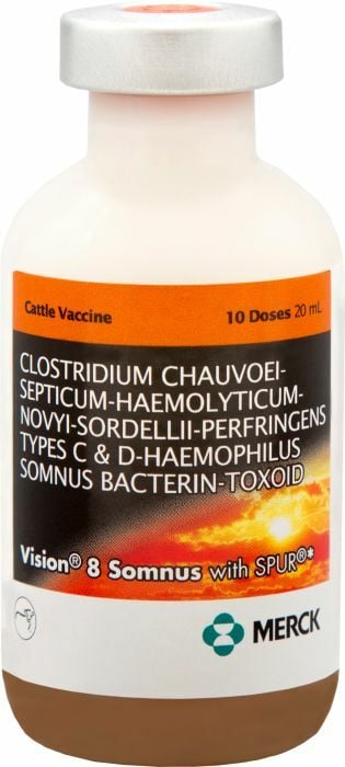 Merck Vision 8 Somnus with Spur Cattle Vaccine- 20 ml