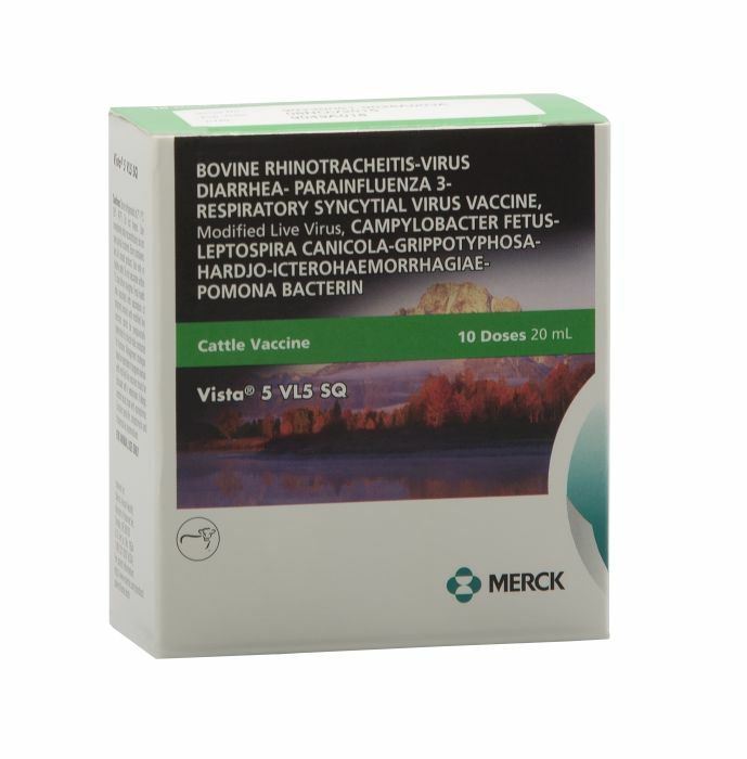 Merck Vista 5 VL5 SQ Cattle Vaccine- 20 ml