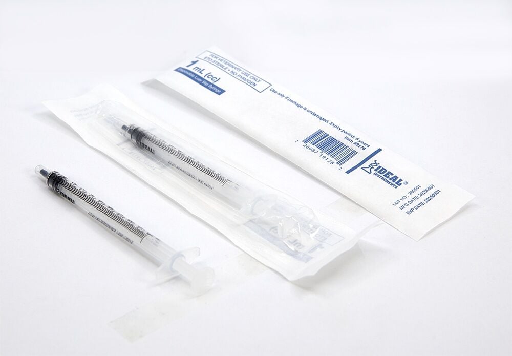 Ideal Instruments Standard Soft Packed Luer Lock Disposable Syringes & Combos, 1-cc