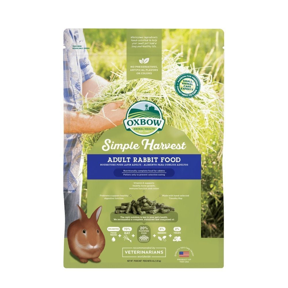 Oxbow Simple Harvest Adult Rabbit Food, 4-Lb