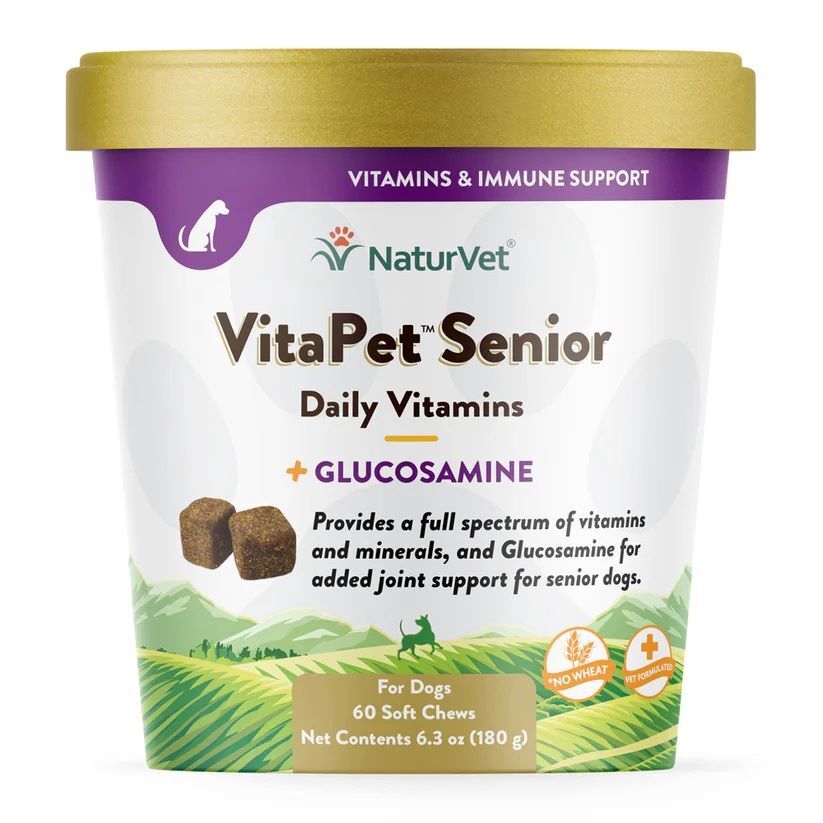 NaturVet VitaPet Senior Daily Vitamins Soft Chews, 60-Ct
