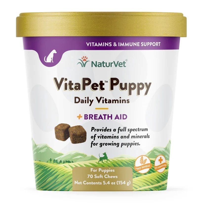 NaturVet VitaPet Puppy Daily Vitamins Soft Chews, 70-Ct