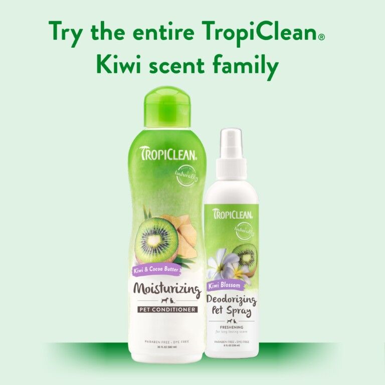 TropiClean Kiwi & Cocoa Butter Moisturizing Conditioner for Pets, 20-Oz