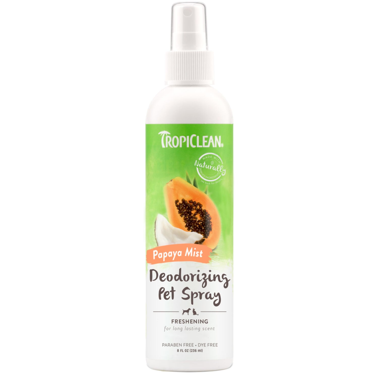 TropiClean Papaya Mist Deodorizing Spray for Pets, 8-Oz