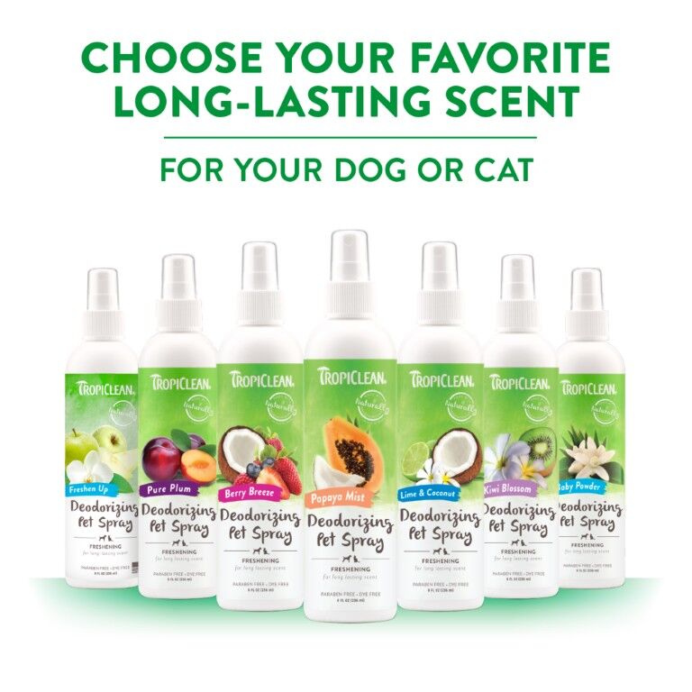 TropiClean Papaya Mist Deodorizing Spray for Pets, 8-Oz