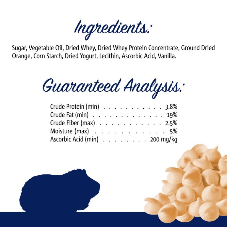 Vitakraft Drops With Orange Flavor Guinea Pig Treat, 5.3-Oz