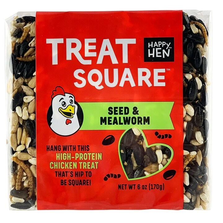 Happy Hen Seed & Mealworm Treat Square, 6-Oz