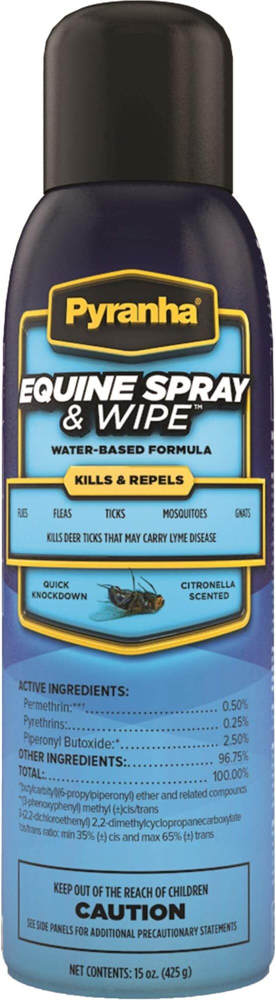 Pyranha Equine Spray N' Wipe Fly Spray, 15-Oz