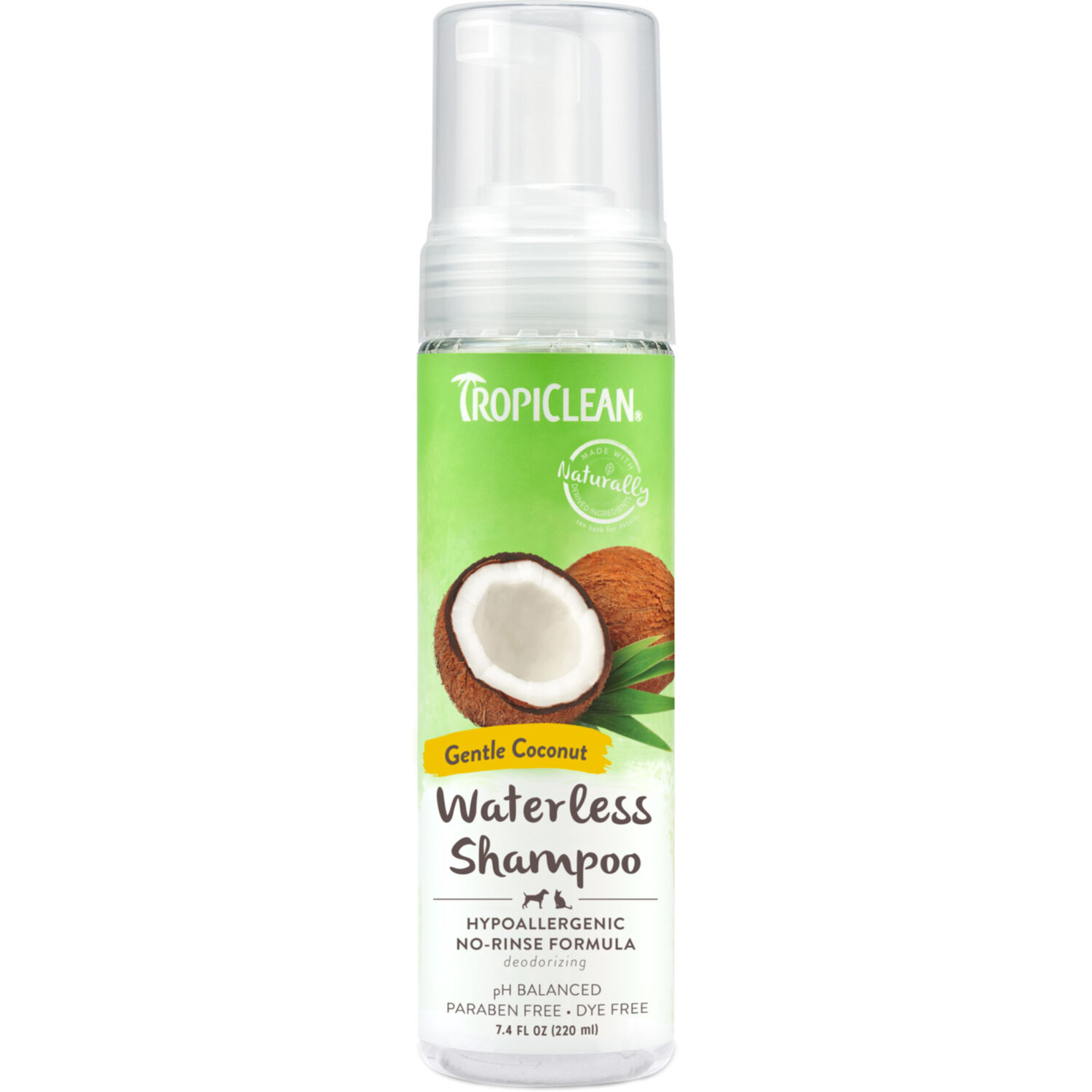 TropiClean Hypoallergenic Waterless Shampoo, 7.4-Oz