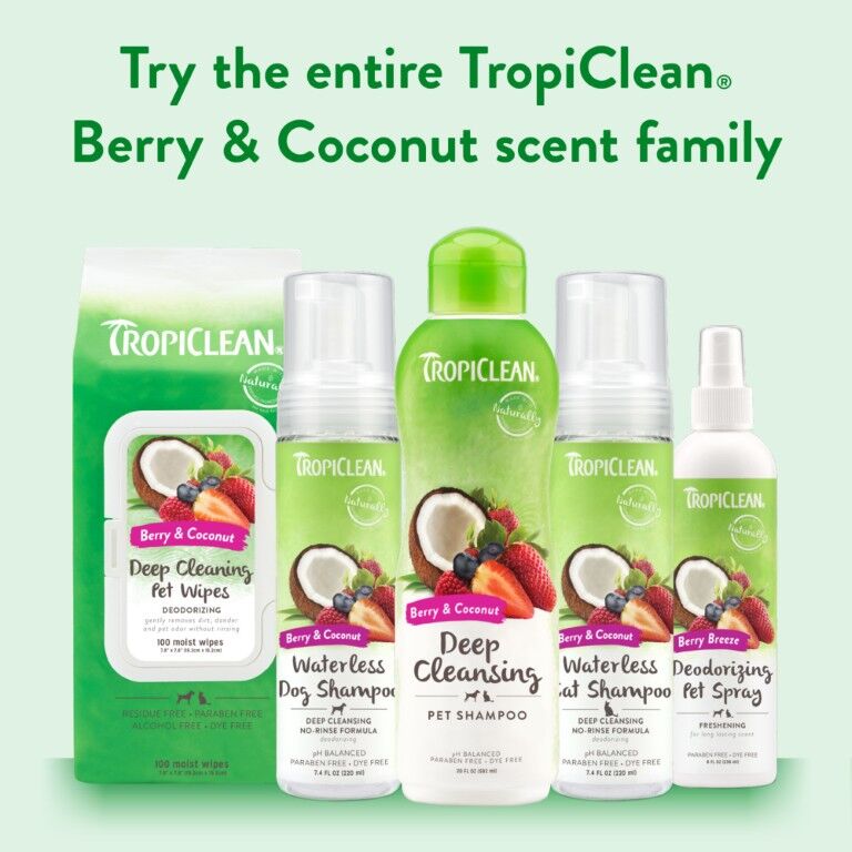 TropiClean Deep Cleansing Waterless Cat Shampoo, 7.4-Oz