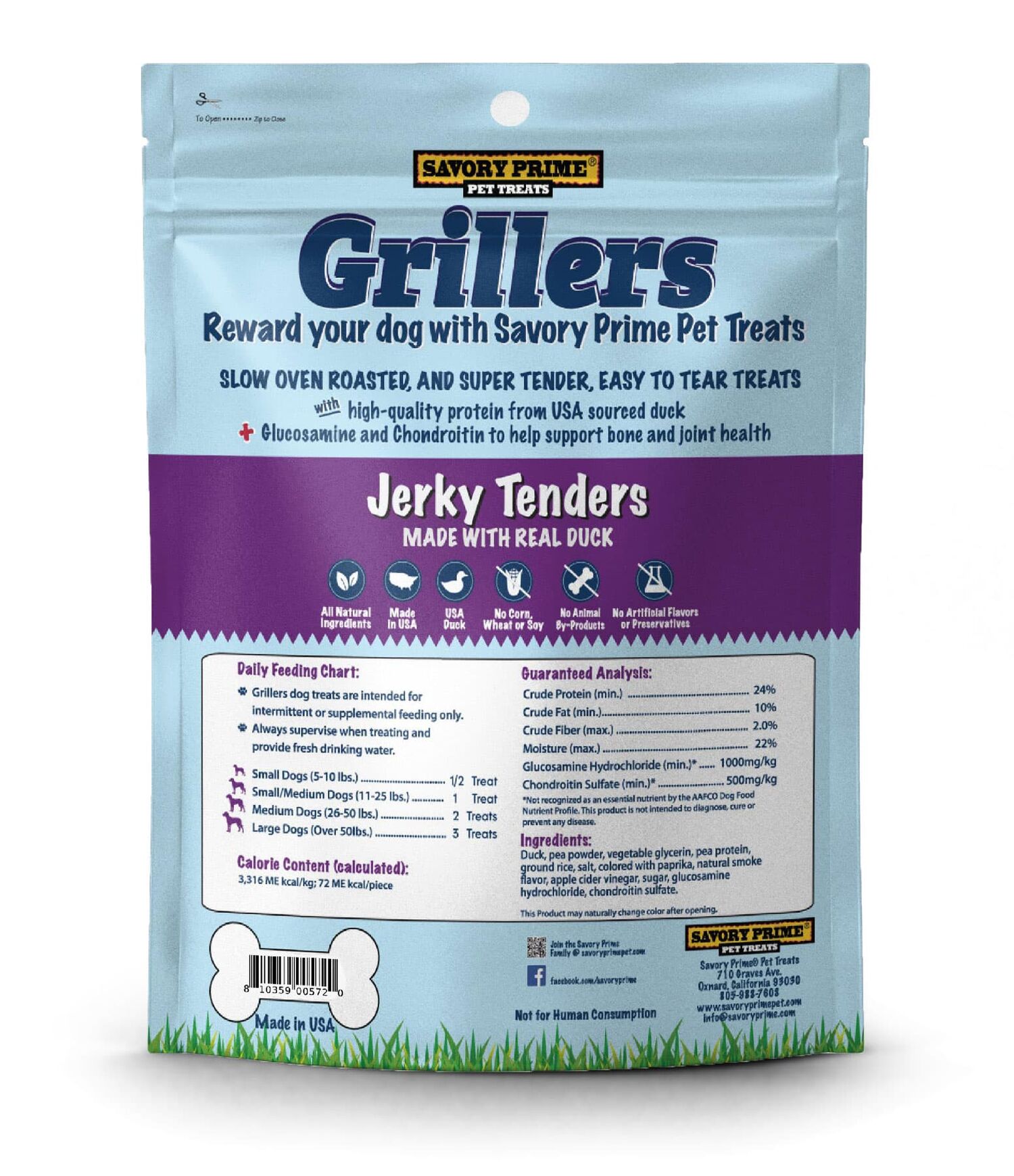 Savory Prime Grillers Duck Tenders Dog Treats, 16-Oz