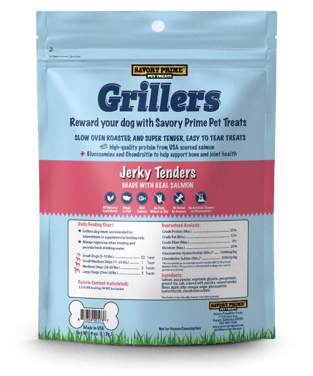 Savory Prime Grillers Salmon Tenders Dog Treats, 16-Oz