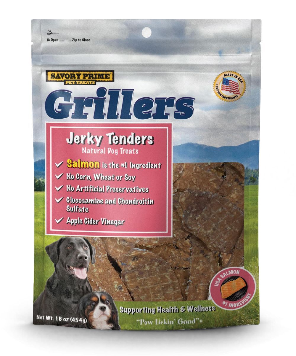 Savory Prime Grillers Salmon Tenders Dog Treats, 16-Oz