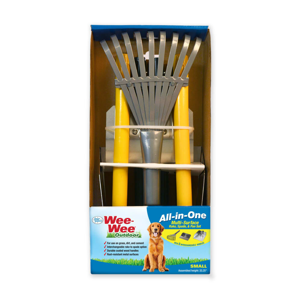 Four Paws Wee-Wee Rake, Spade, & Pan Scooper Set, Small