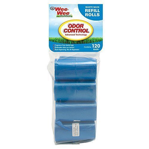 Four Paws Wee-Wee Outdoor Odor Control Heavy Duty Waste Bags Refill, 120-Ct