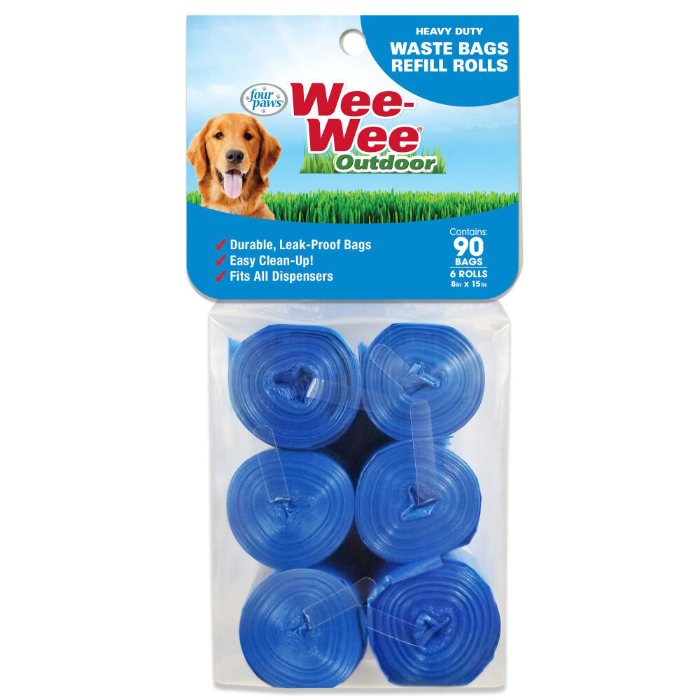 Four Paws Wee-Wee Outdoor Heavy Duty Waste Bags Refill, 90-Ct