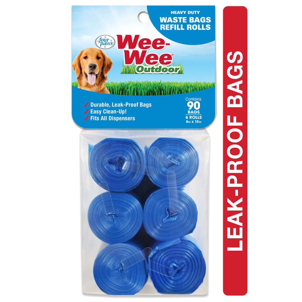 Four Paws Wee-Wee Outdoor Heavy Duty Waste Bags Refill, 90-Ct