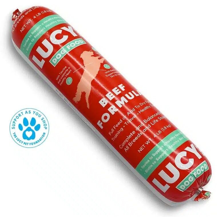 Lucy Pet Original Recipe Beef Formula Dog Food Rolls, 4-Lb