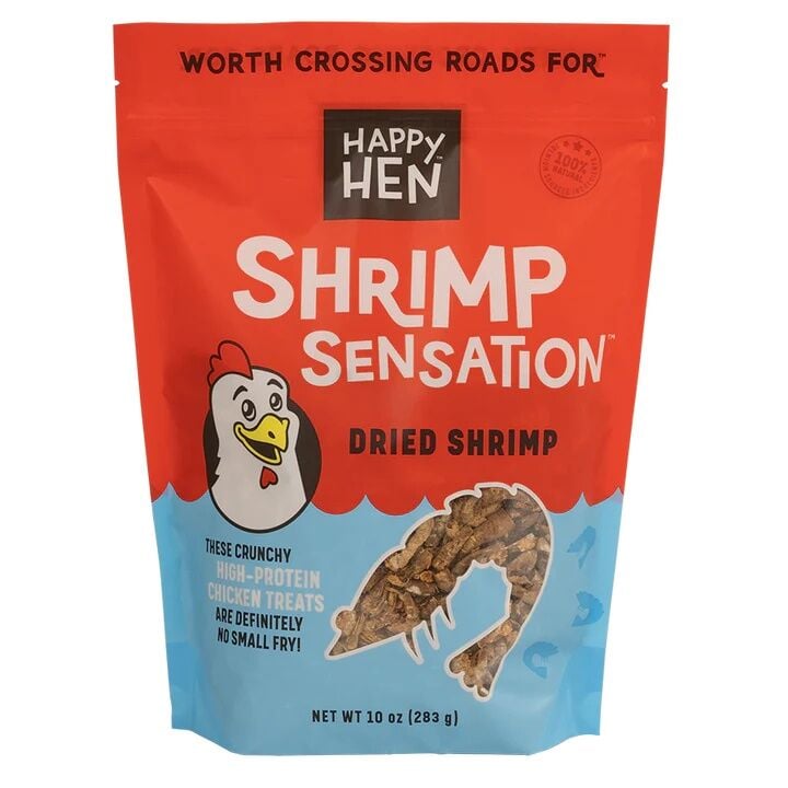 Happy Hen Shrimp Sensation Dried Shrimp Chicken Treats, 10-Oz