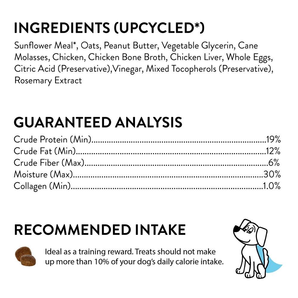 Shameless Pets Peanut Butter Bliss Bone Broth Chews, 8-Oz