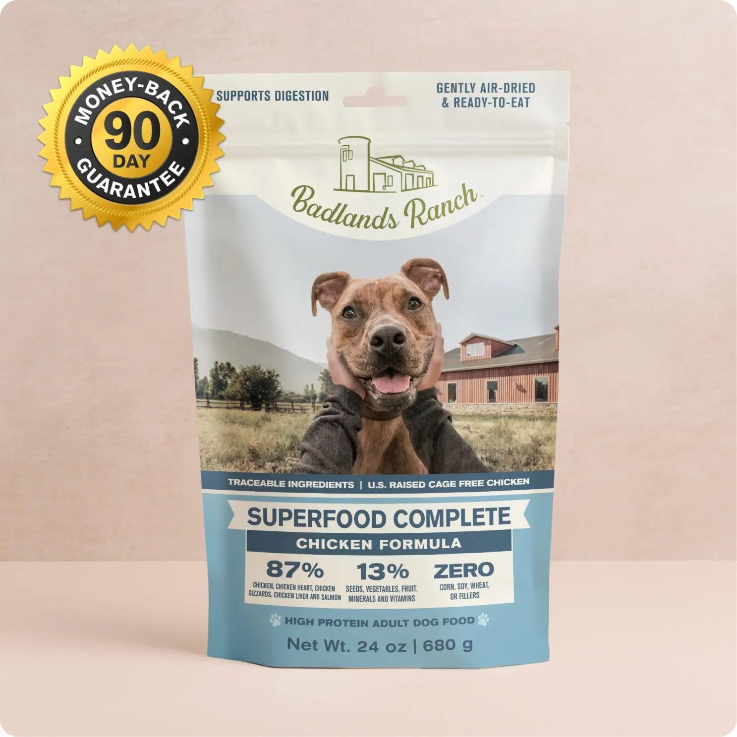Badlands Ranch Superfood Complete Chicken Formula Dog Food, 24-Oz