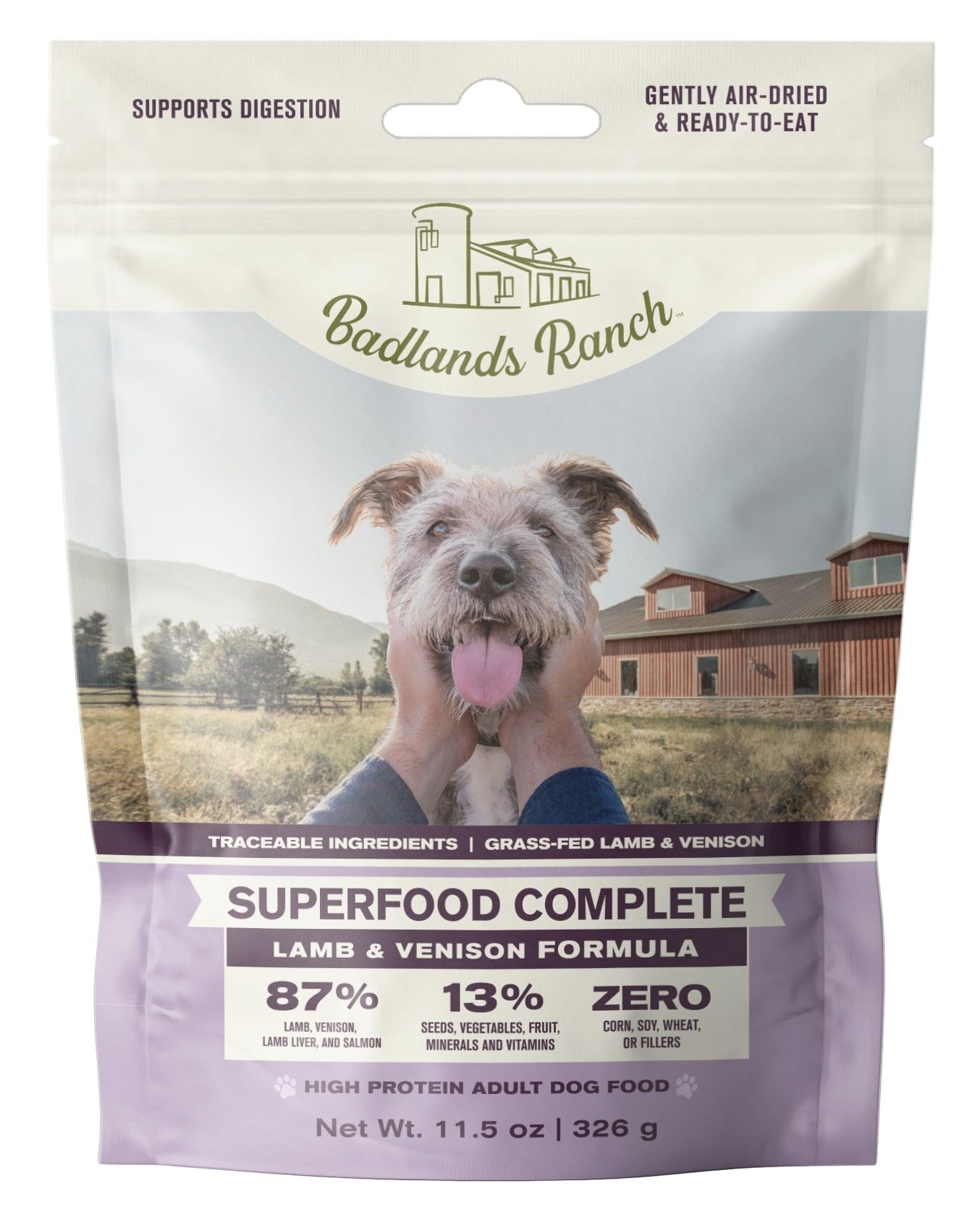 Badlands Ranch Superfood Complete Lamb & Venison Dog Food, 11.5-Oz