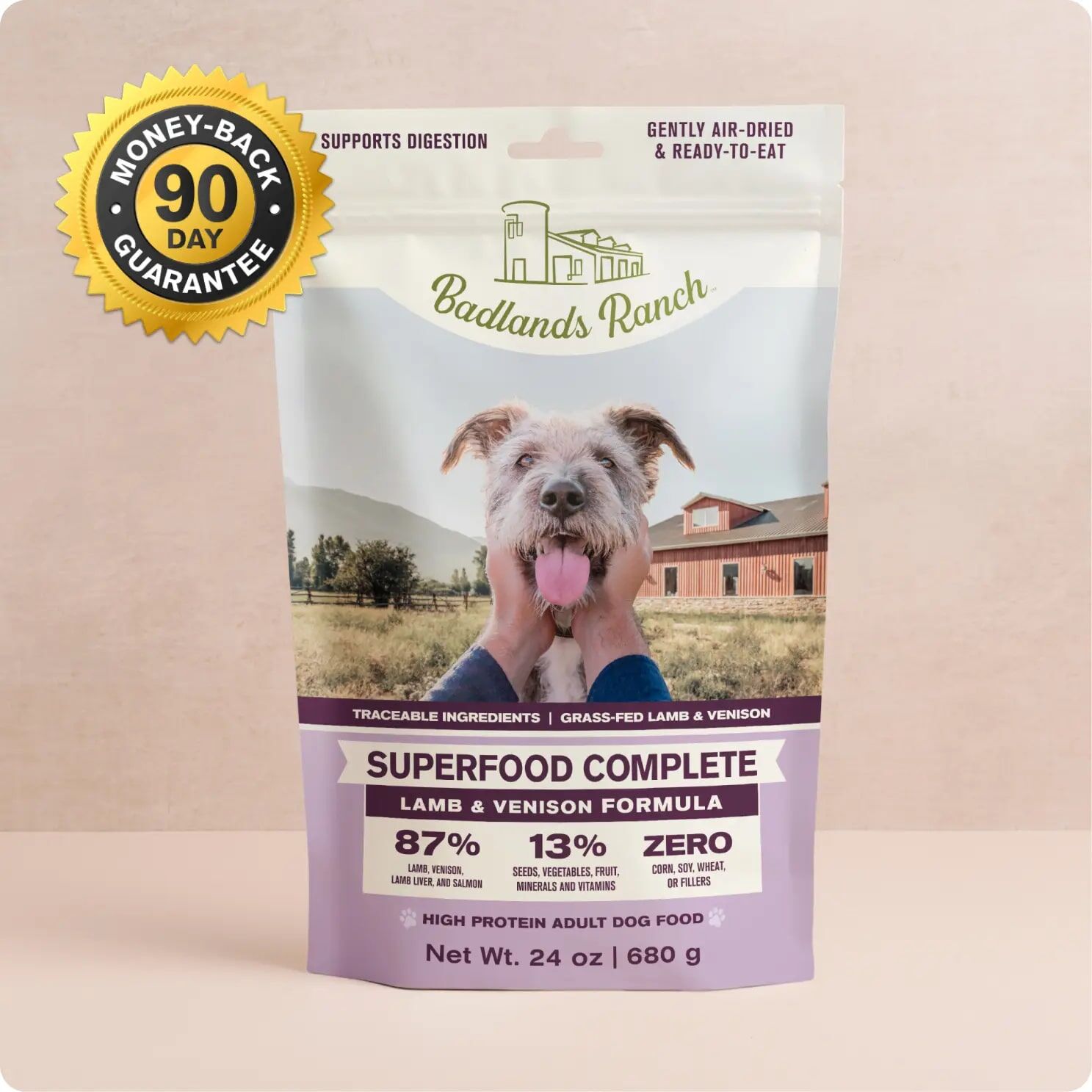 Badlands Ranch Superfood Complete Lamb & Venison Dog Food, 24-Oz