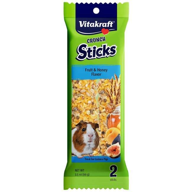 Vitakraft Crunch Sticks Guinea Pig Treat Fruit & Honey Flavor, 3.5-Oz