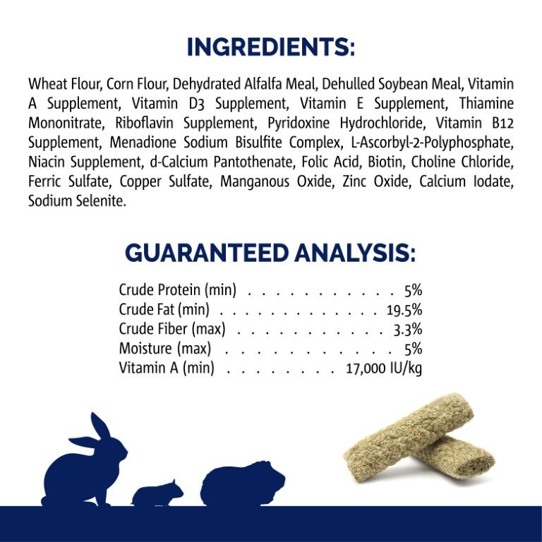 Vitakraft Slims With Alfalfa Small Animal Treat, 1.75-Oz