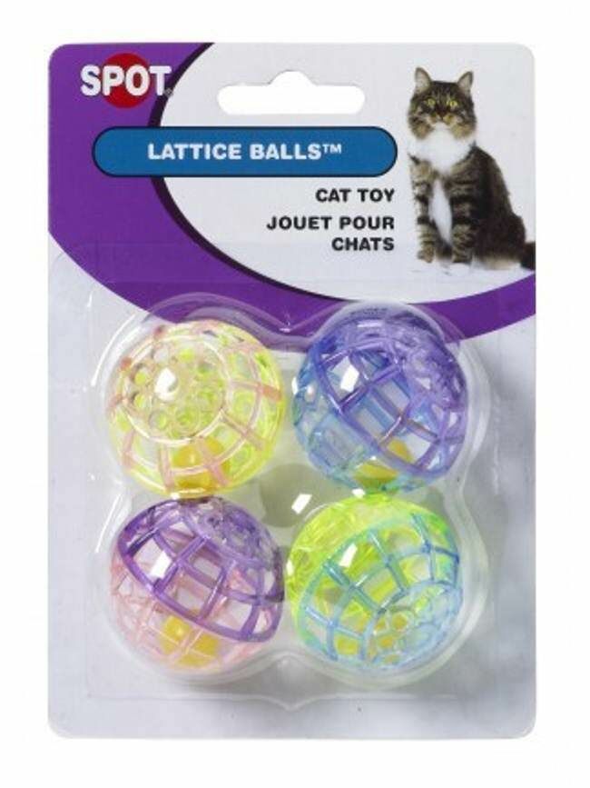 Ethical Pet Lattice Balls With Bell - Multi, 4 Pack
