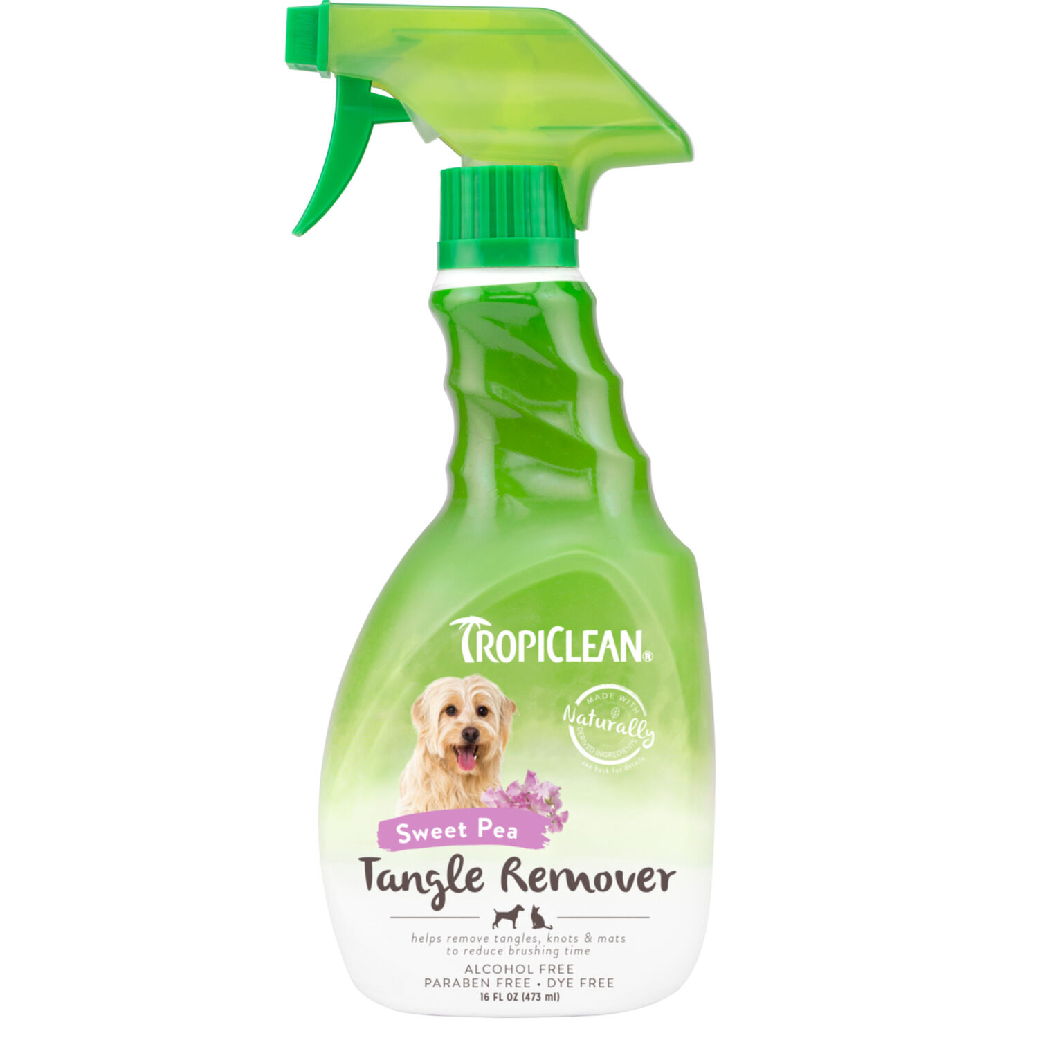 TropiClean Sweet Pea Tangle Remover Spray for Pets, 16-Oz