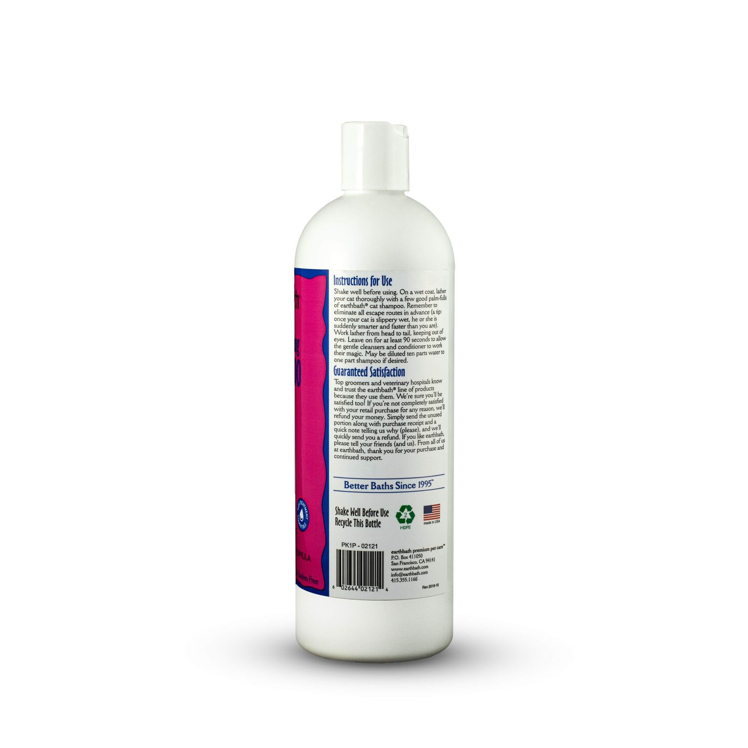 Earthbath Light Wild Cherry 2-in-1 Conditioning Cat Shampoo, 16-Oz