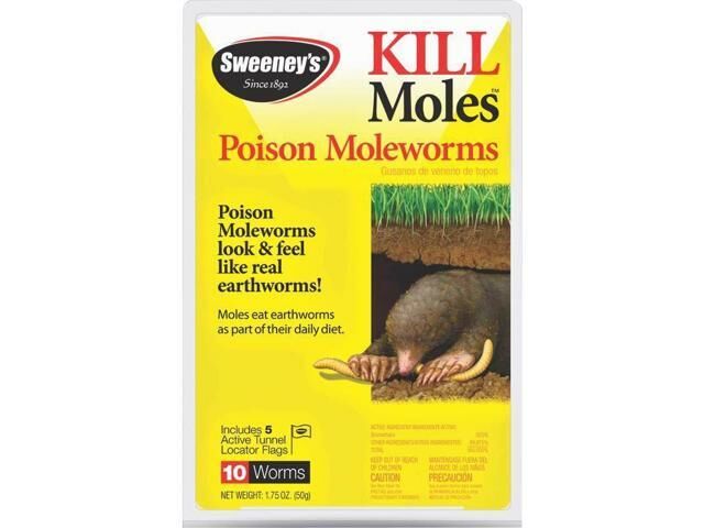 Sweeney's Poison Mole Worms 10-Pk. - 1.75 Lbs