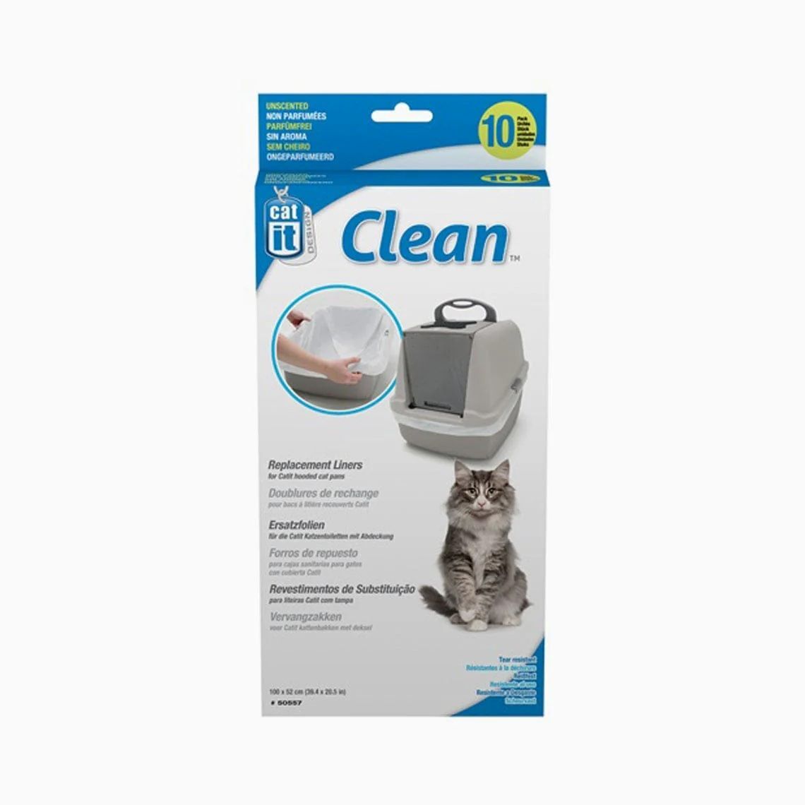 Catit Replacement Liner for Catit Hooded Cat Litter Pans, 10-Pk